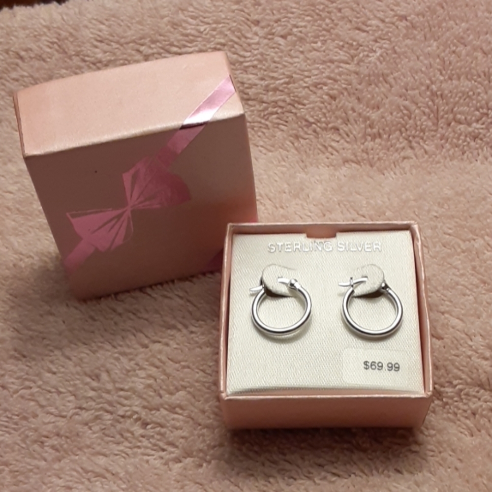 Sterling silver  mini-hoop earrings *NWT